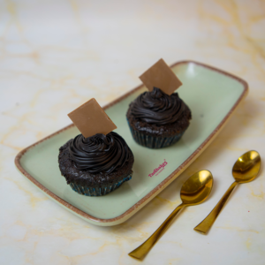 Chocolate truffle frosting cupcake